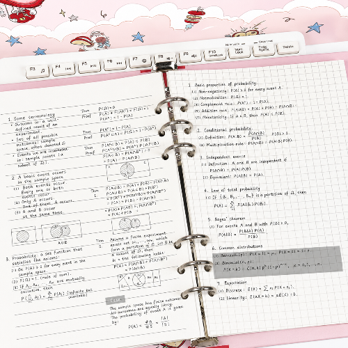 Cute Cat-Shaped Magnetic Binder Notebook for Students