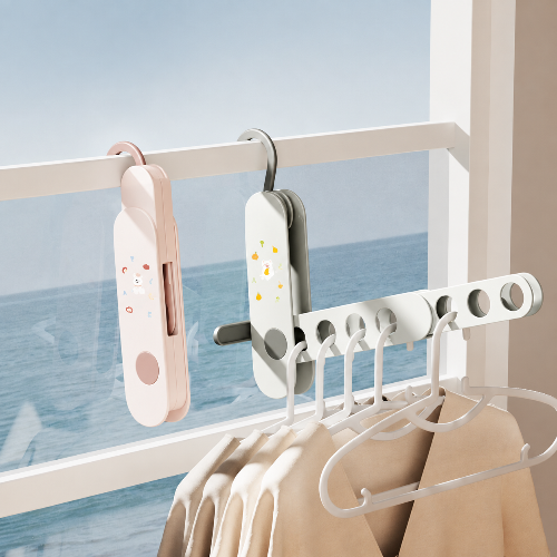 Portable Foldable Travel Hanger with Clips