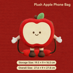 Cute Plush Apple Crossbody Bag