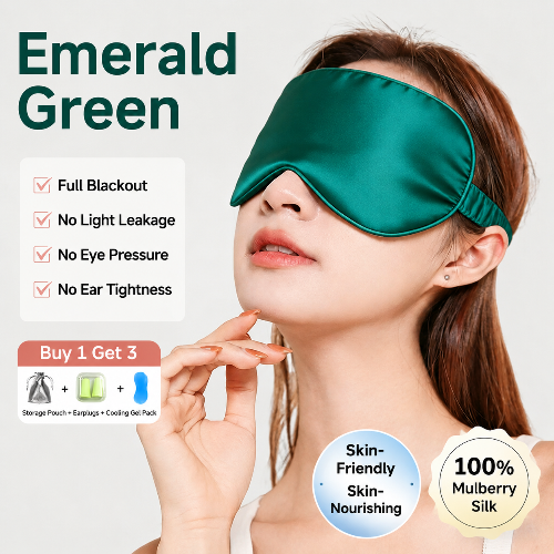 Silk Sleep Mask  Light Blocking Cooling Eye Mask