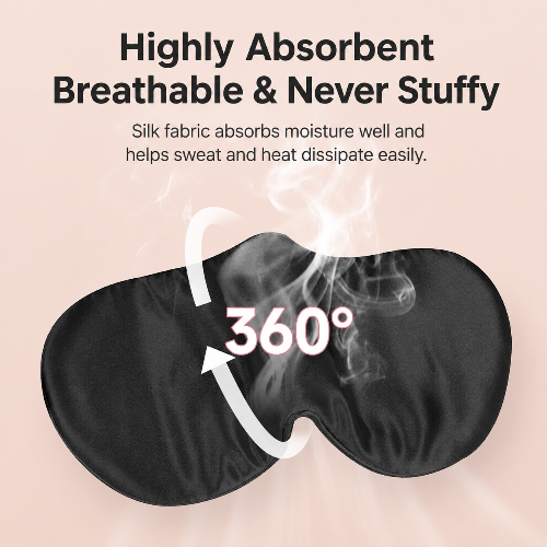 Silk Sleep Mask  Light Blocking Cooling Eye Mask