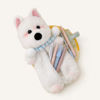 Cute Puppy Plush Pencil Case & Makeup Pouch