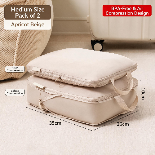 Travel Compression Packing Cubes for Clothes and Underwear
