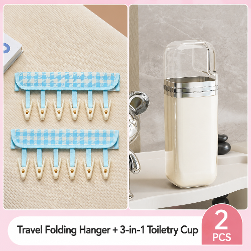 Portable Folding Travel Hangers with Clips  Mini Clothes Drying Rack for Hotels & Trips