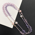 Amethyst Purple Cat Charm Crossbody Phone Strap