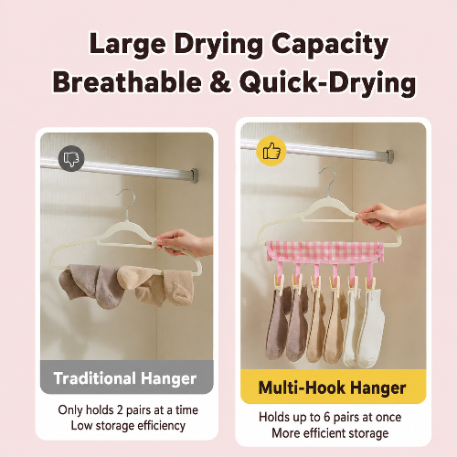 Portable Folding Travel Hangers with Clips  Mini Clothes Drying Rack for Hotels & Trips