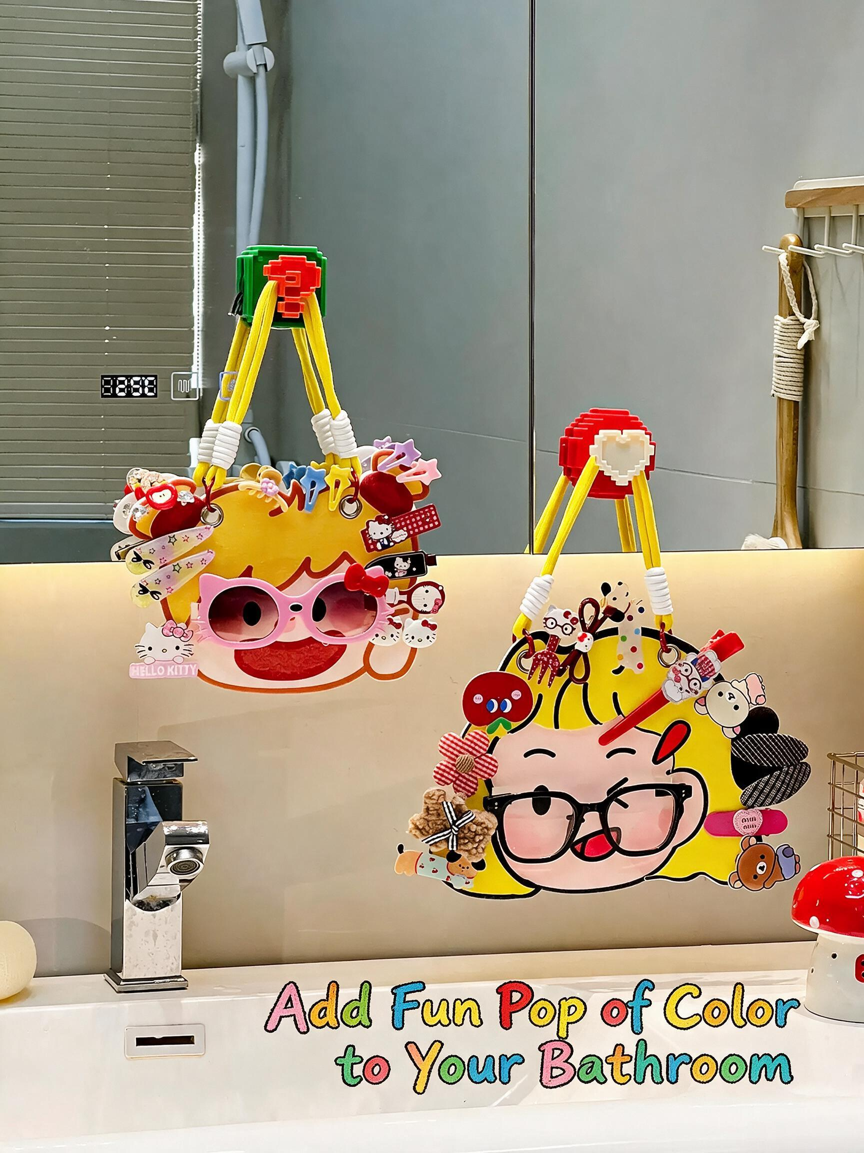 Wall-Mounted Hair Accessory & Eyewear Organizer