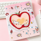 Cute Cat-Shaped Magnetic Binder Notebook for Students