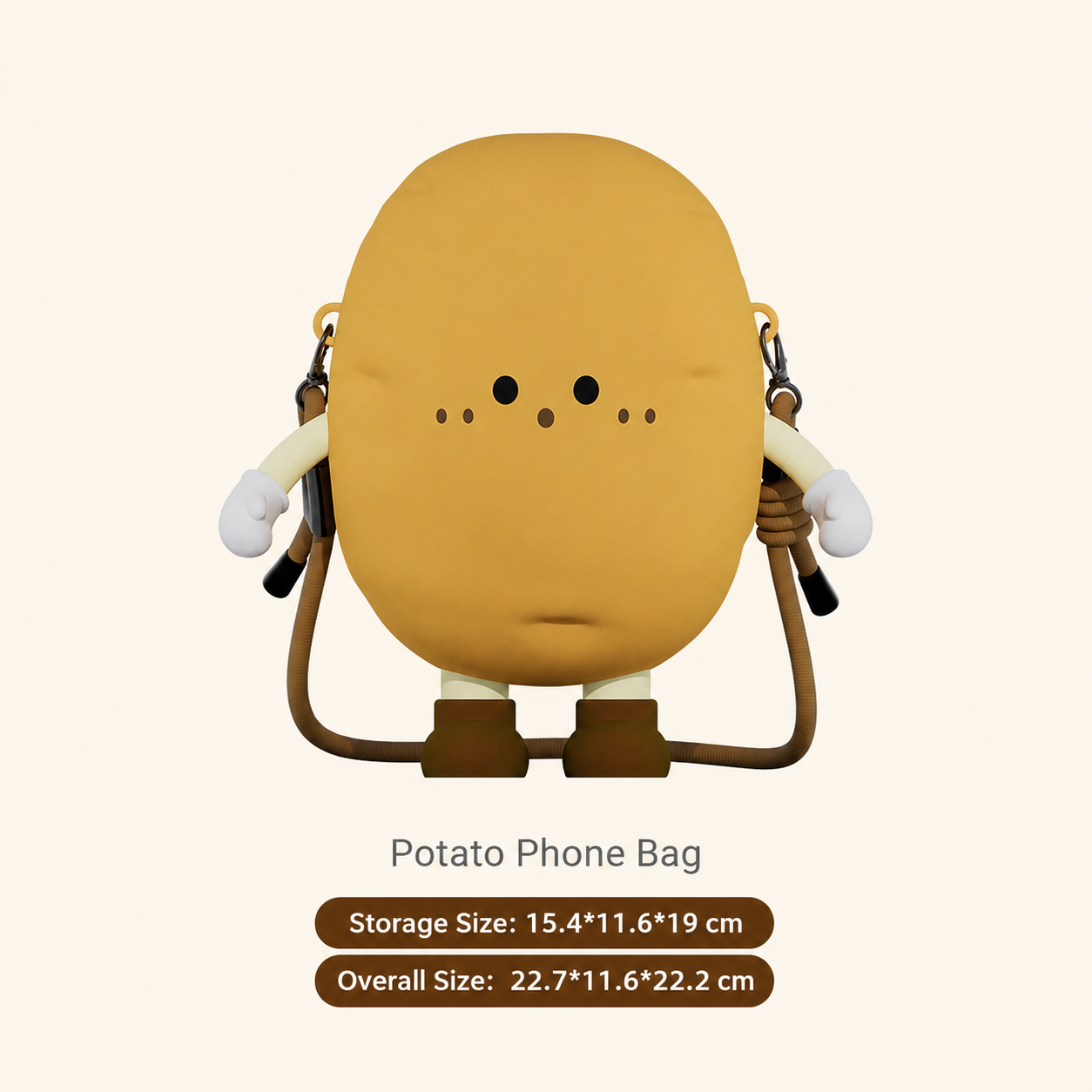 Cute Potato Silicone Crossbody Bag