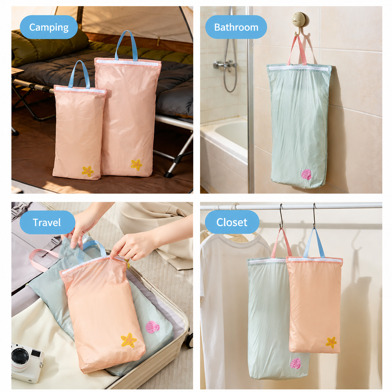 Large Capacity Travel Shoe & Clothing Organizer Bag