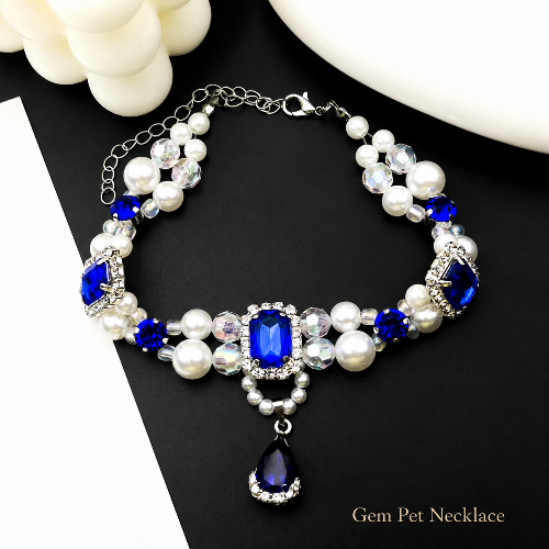 Crystal Gem Pet Necklace for Cats & Dogs