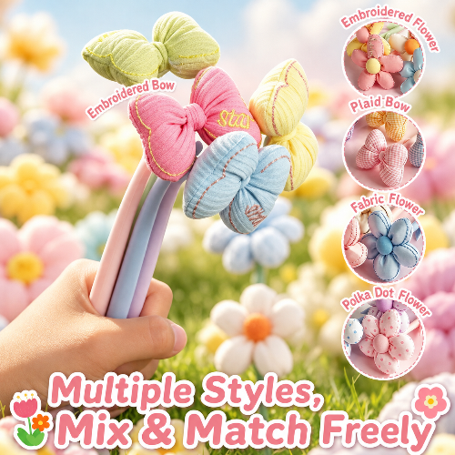 Cute Fabric Flower Gel Pen