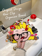 Wall-Mounted Hair Accessory & Eyewear Organizer