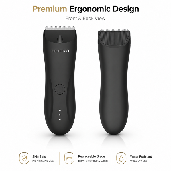 LILIPRO B9 Premium Body Groomer for Men | LED Light, Ceramic Blade & SkinSafe Trimming