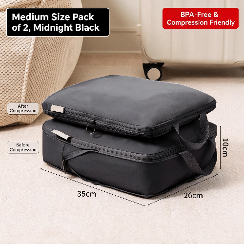 Travel Compression Packing Cubes for Clothes and Underwear