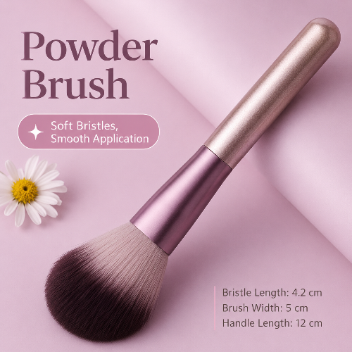 Large Fluffy Blush & Powder Brush with Soft Synthetic Bristles
