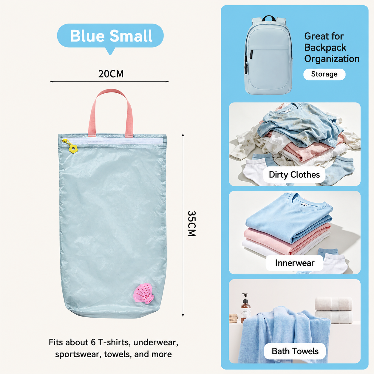 Large Capacity Travel Shoe & Clothing Organizer Bag