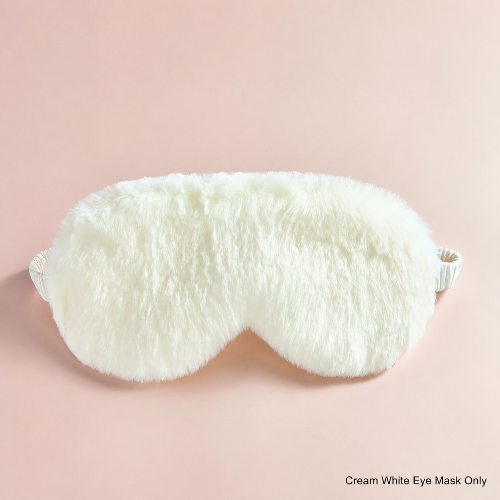 Kawaii Plush Sleep Mask | Soft Faux Fur & Silk Blackout Eye Mask