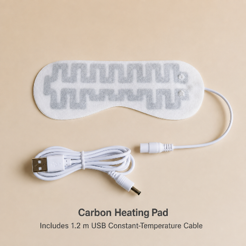 USB Heated Eye Mask Replacement Insert with Adjustable Temperature and Timer