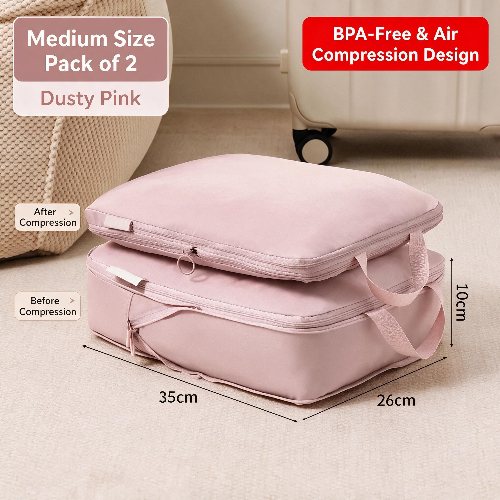 Travel Compression Packing Cubes for Clothes and Underwear