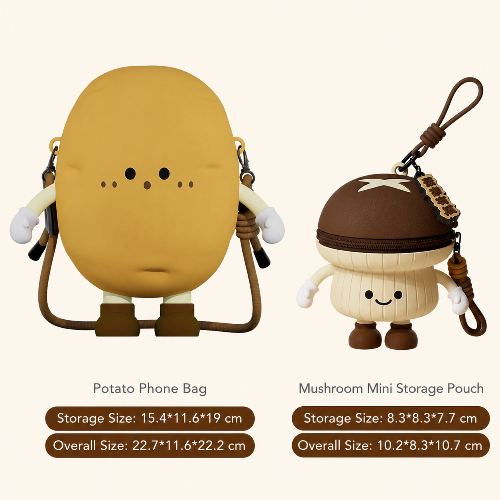 Cute Potato Silicone Crossbody Bag