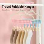Portable Folding Travel Hangers with Clips  Mini Clothes Drying Rack for Hotels & Trips