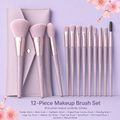 12-Piece Makeup Brush Set with Eyeshadow, Blush, Powder & Contour Brushes