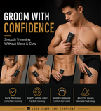 LILIPRO B9 Premium Body Groomer for Men | LED Light, Ceramic Blade & SkinSafe Trimming
