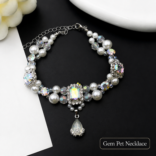 Crystal Gem Pet Necklace for Cats & Dogs