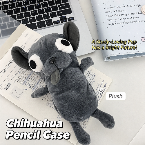 Funny Chihuahua Pencil Case  Large Capacity Stationery Pouch