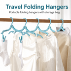 Portable Folding Clothes Hanger with Storage Bag