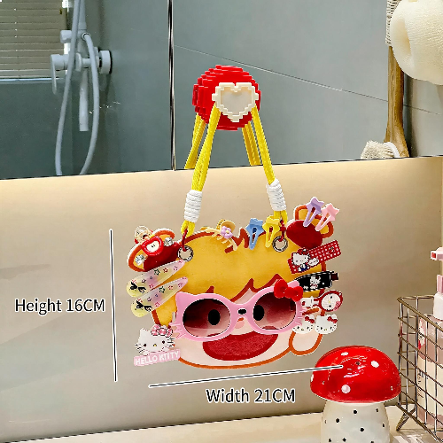 Wall-Mounted Hair Accessory & Eyewear Organizer
