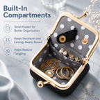 Mini Leather Jewelry Case for Rings, Earrings & Necklaces