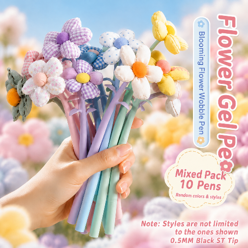 Cute Fabric Flower Gel Pen