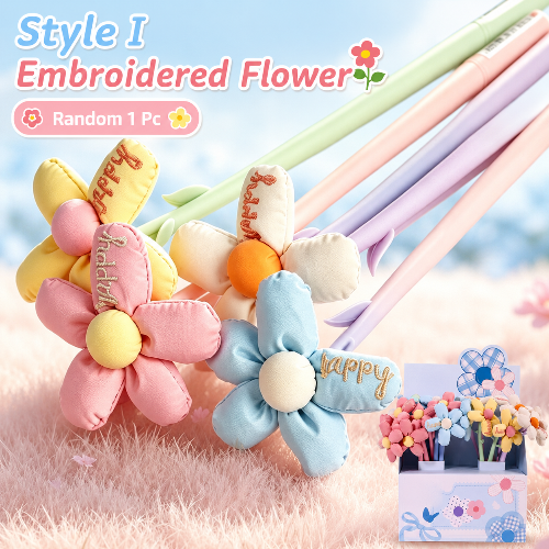 Cute Fabric Flower Gel Pen