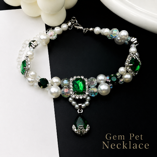 Crystal Gem Pet Necklace for Cats & Dogs
