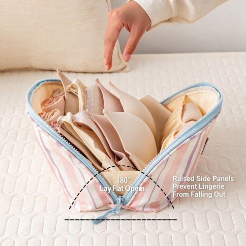 3-in-1 Travel Lingerie Organizer Bag with Compartments