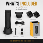LILIPRO B9 Premium Body Groomer for Men | LED Light, Ceramic Blade & SkinSafe Trimming