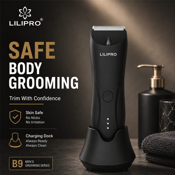 LILIPRO B9 Premium Body Groomer for Men | LED Light, Ceramic Blade & SkinSafe Trimming