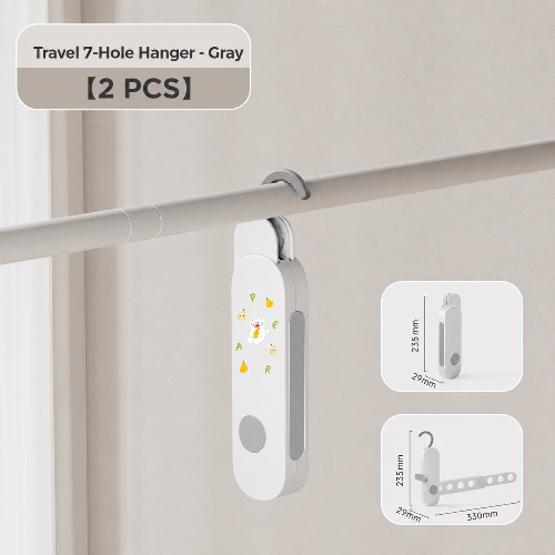Portable Foldable Travel Hanger with Clips