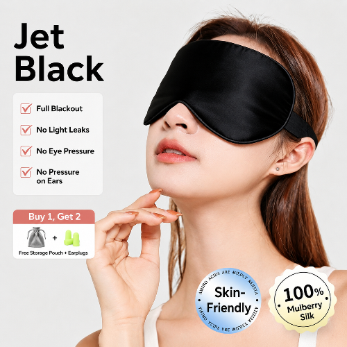 Silk Sleep Mask  Light Blocking Cooling Eye Mask