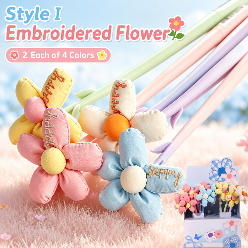 Cute Fabric Flower Gel Pen
