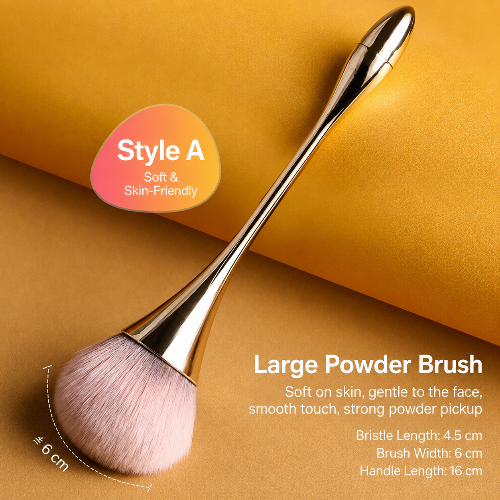 Large Fluffy Blush & Powder Brush with Soft Synthetic Bristles
