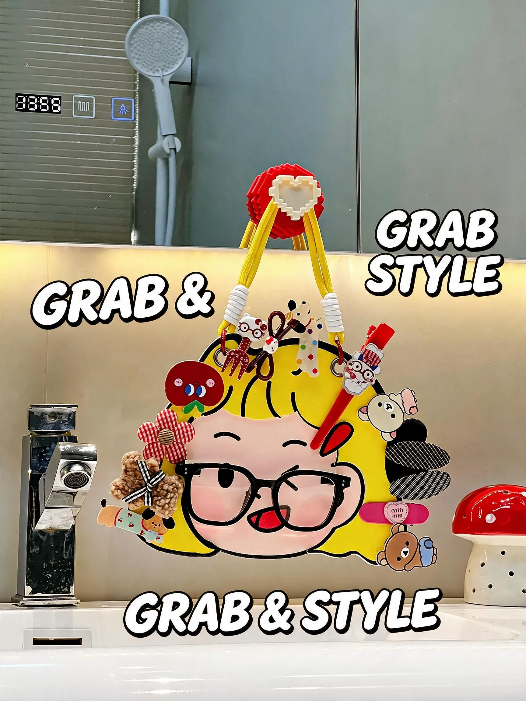 Wall-Mounted Hair Accessory & Eyewear Organizer
