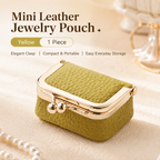Mini Leather Jewelry Case for Rings, Earrings & Necklaces