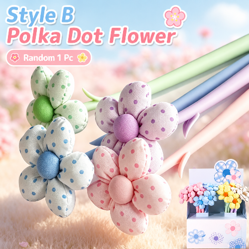 Cute Fabric Flower Gel Pen
