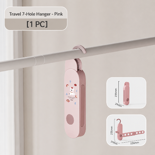 Portable Foldable Travel Hanger with Clips