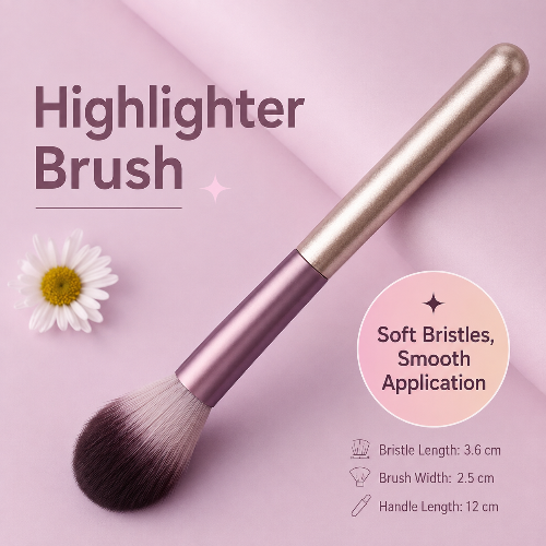 Large Fluffy Blush & Powder Brush with Soft Synthetic Bristles