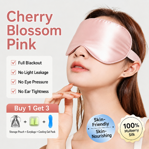 Silk Sleep Mask  Light Blocking Cooling Eye Mask