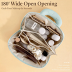 Large Capacity Travel Makeup Organizer Bag with Handle